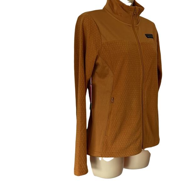 Simply Southern Gold Fleece Knit Jacket Woman Size Small Recycled Zip Front - Picture 2 of 9